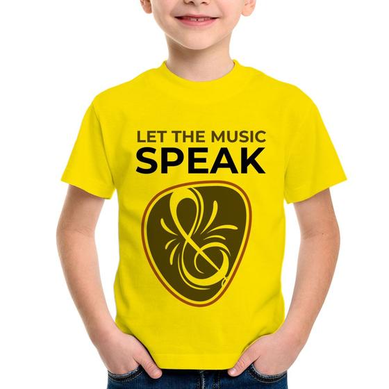 Imagem de Camiseta Infantil Let the music speak - Foca na Moda