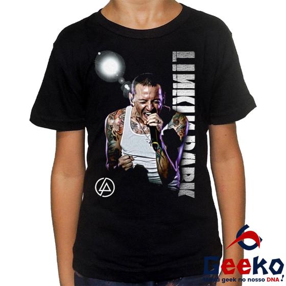 Imagem de Camiseta Infantil Linkin Park 100% Algodão Chester Bennington Rock Geeko