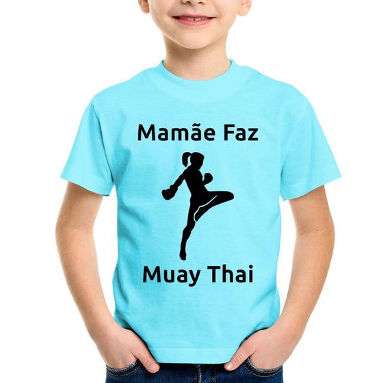 Imagem de Camiseta Infantil Mamãe Faz Muay Thai - Foca na Moda