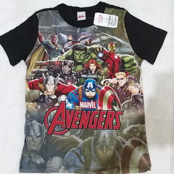 Imagem de Camiseta Infantil Manga Curta Gola Redonda, Estampa Frontal Avengers Marvel , Malwee kids