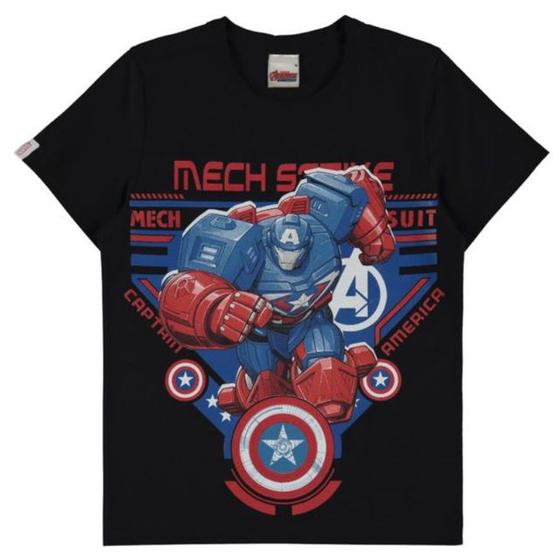 Imagem de Camiseta Infantil Manga Curta Vingadores Malwee Ref. 100456