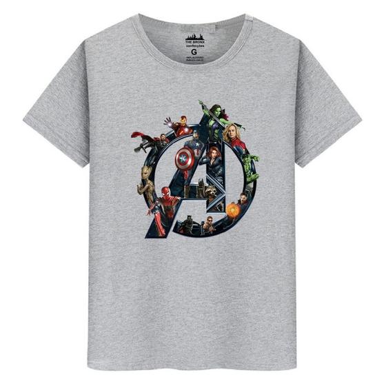 Imagem de Camiseta Infantil Masculina Algodão Casual Vingadores