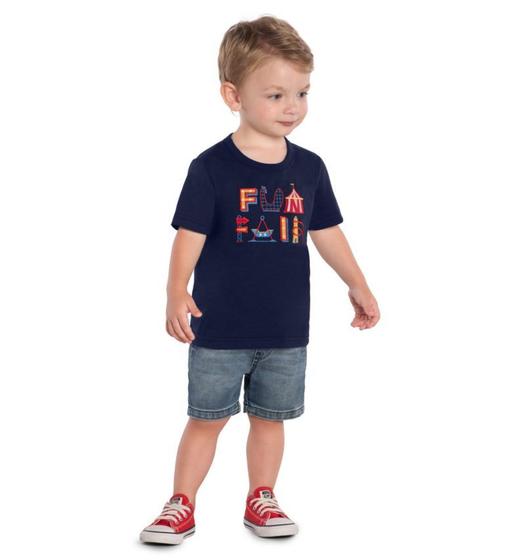 Imagem de Camiseta infantil masculina azul circo kyly