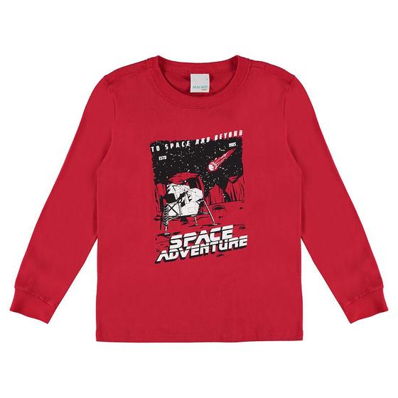 Camiseta Infantil Masculina em Algodão Com Punho Estampada Malwee Menor preço em Camiseta Infantil Masculina em Algodão Com Punho Estampada Malwee