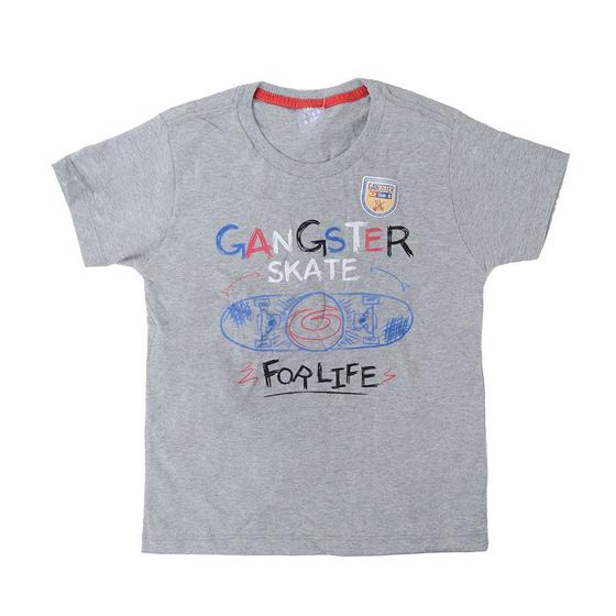 Imagem de Camiseta Infantil Masculino Gangster MC Cinza - 860106