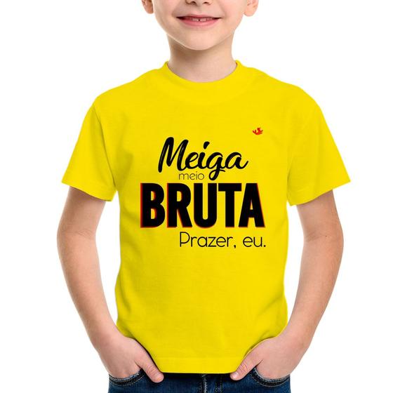 Imagem de Camiseta Infantil Meiga meio bruta - Foca na Moda