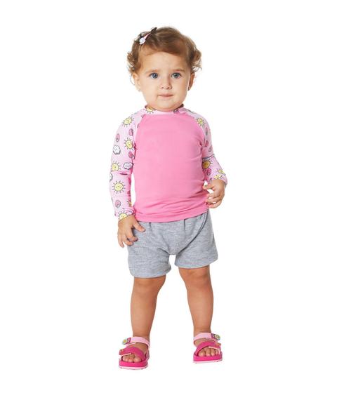 Imagem de Camiseta Infantil Menina Com Proteção UV Viston Rosa