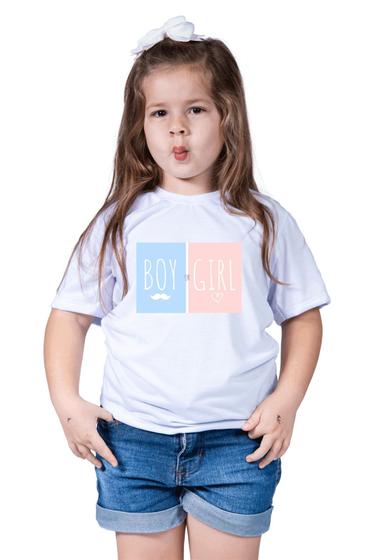 Imagem de Camiseta Infantil Menina Menino Chá Revelação Surpresa Girl Or Boy