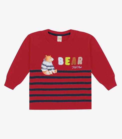 Imagem de Camiseta Infantil Menino Manga Longa Trick Nick Vermelho