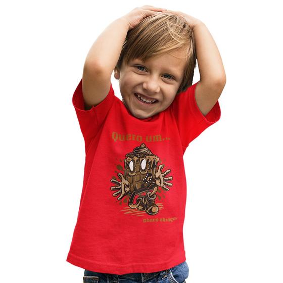 Imagem de Camiseta Infantil Menino Menina Choco Abraço  Manga Curta