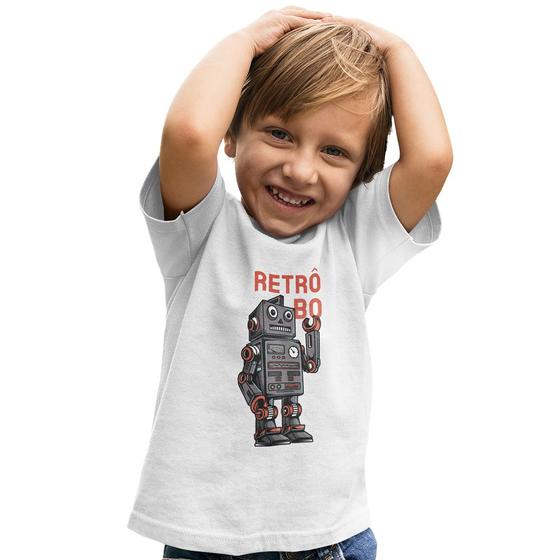 Imagem de Camiseta Infantil Menino  Robo Retrô  Manga Curta