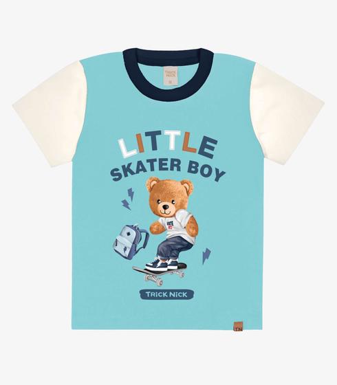 Imagem de Camiseta Infantil Menino Urso Trick Nick Azul