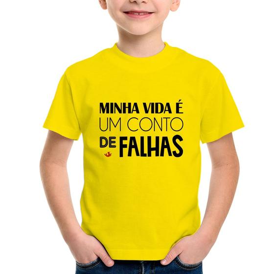 Imagem de Camiseta Infantil Minha vida é um conto de falhas - Foca na Moda