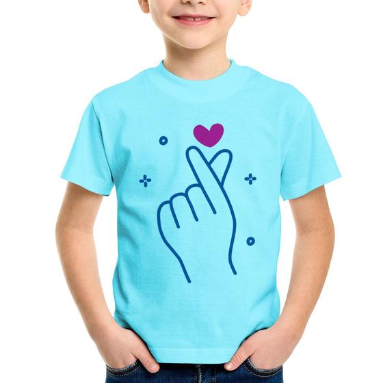 Imagem de Camiseta Infantil Mini coração coreano - Foca na Moda