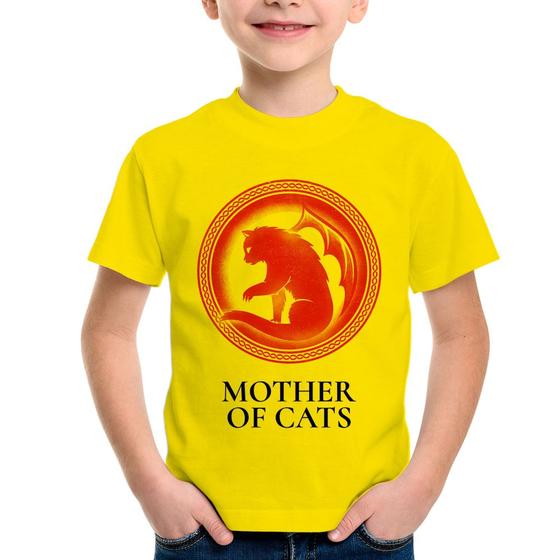 Imagem de Camiseta Infantil Mother of Cats - Foca na Moda