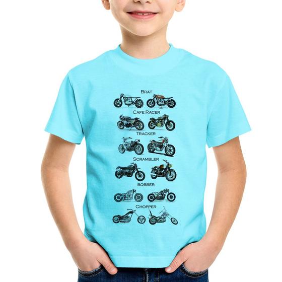 Imagem de Camiseta Infantil Moto Custom Types - Foca na Moda