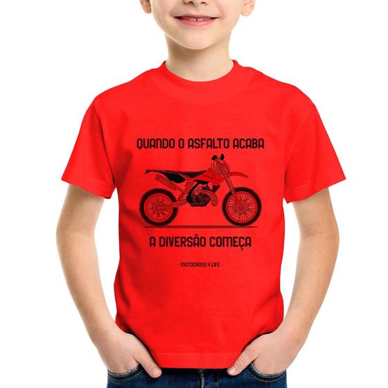 Imagem de Camiseta Infantil Motocross 4 Life - Foca na Moda