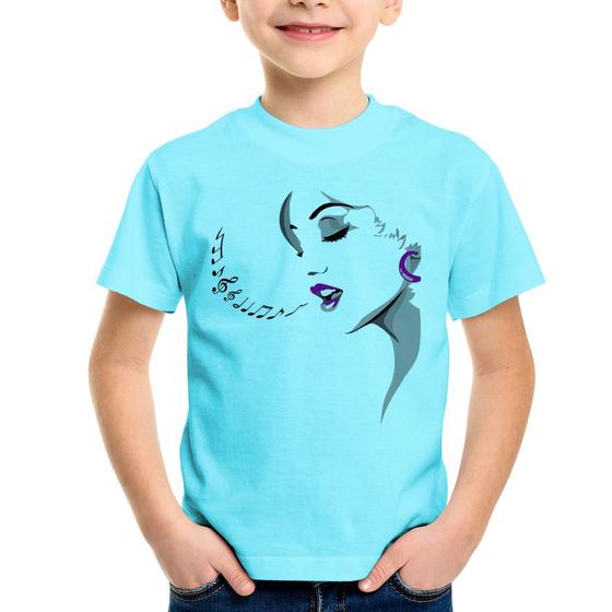 Imagem de Camiseta Infantil Mulher Cantando - Foca na Moda