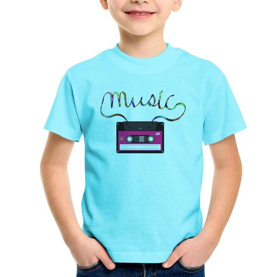 Imagem de Camiseta Infantil Music Cassete Retrô - Foca na Moda