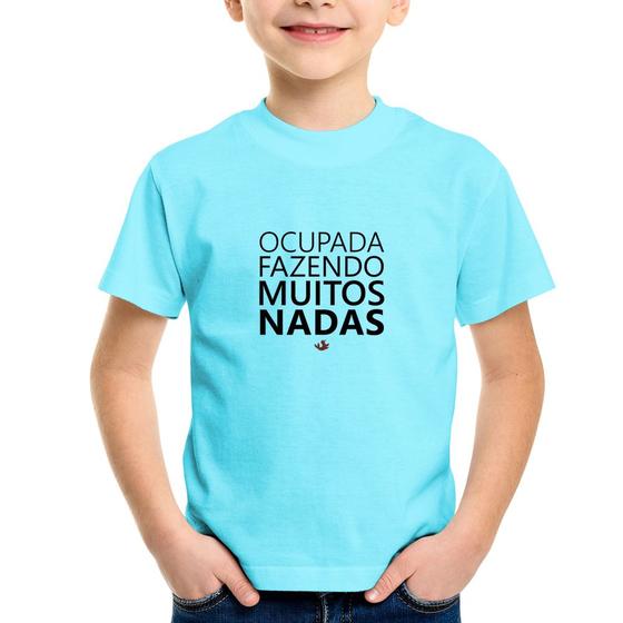 Imagem de Camiseta Infantil Ocupada fazendo muitos nadas - Foca na Moda