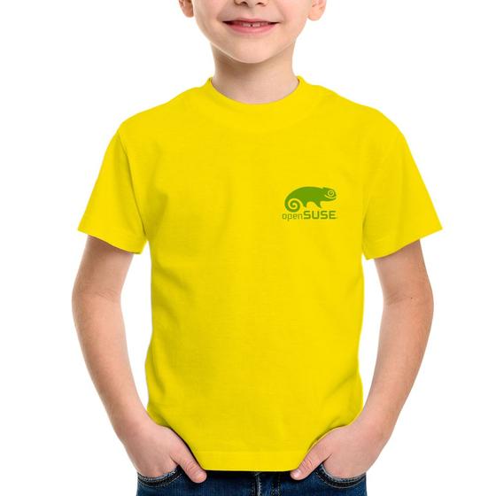 Imagem de Camiseta Infantil openSUSE Linux - Foca na Moda