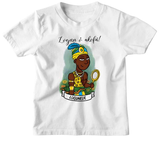 Imagem de Camiseta Infantil Orixas Cartoon Logunede Logun o akofa