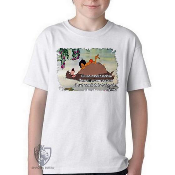 Imagem de Camiseta Infantil ou adulto Baloo Mogli Extraordinário  Blusa Criança todos tamanhos
