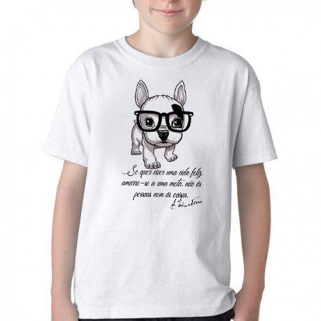 Imagem de Camiseta Infantil ou adulto Cachorro Nerd frase Einstein Blusa Criança todos tamanhos