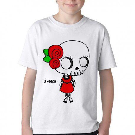 Imagem de Camiseta Infantil ou adulto Girl La muerte  Blusa Criança todos tamanhos