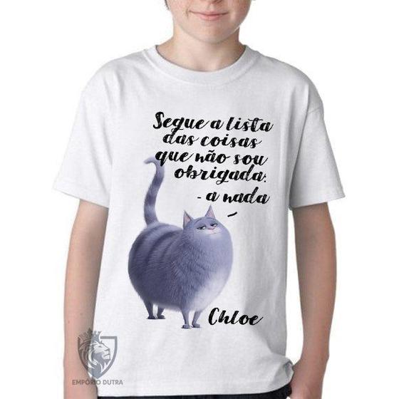 Imagem de Camiseta Infantil ou adulto  Pets Chloe Blusa Criança todos tamanhos
