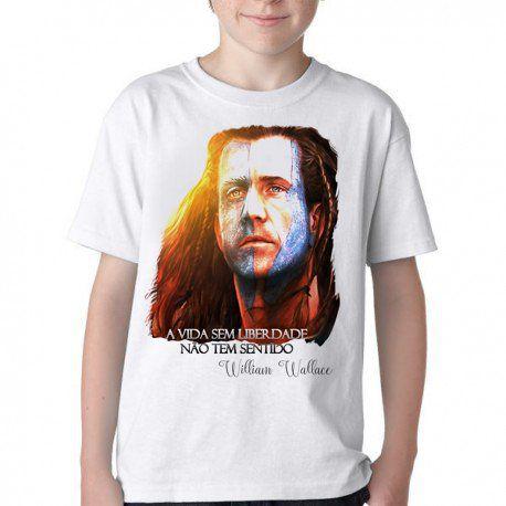 Imagem de Camiseta Infantil ou adulto William Wallace Coração Valente Blusa Criança todos tamanhos