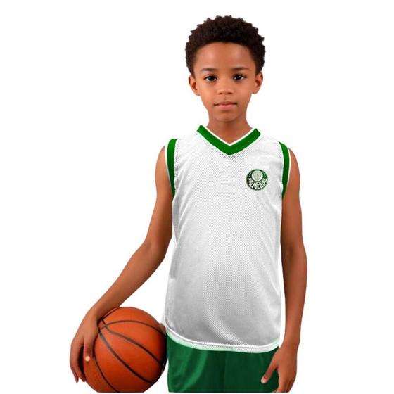 Imagem de Camiseta Infantil Palmeiras Regata Basket Style Oficial