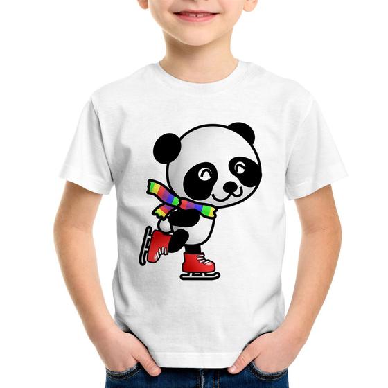 Imagem de Camiseta Infantil Panda de Patins - Foca na Moda