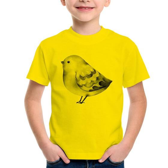 Imagem de Camiseta Infantil Pássaro Arte - Foca na Moda