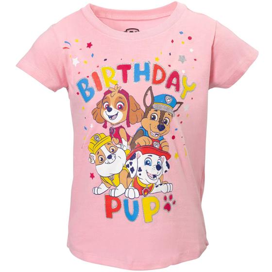 Imagem de Camiseta Infantil Paw Patrol Skye, Rubble e Marshall - Tamanho 2T