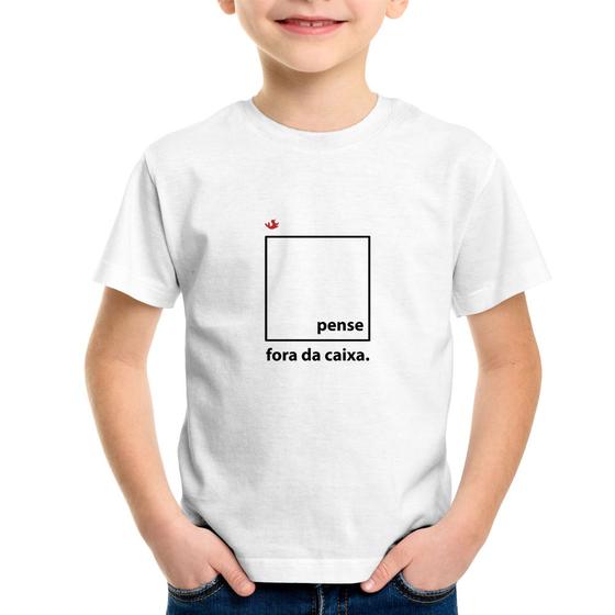 Imagem de Camiseta Infantil Pense fora da caixa - Foca na Moda