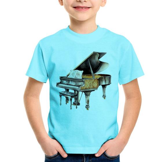 Imagem de Camiseta Infantil Piano Arte - Foca na Moda