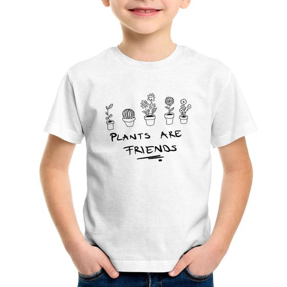 Imagem de Camiseta Infantil Plants are Friends - Foca na Moda