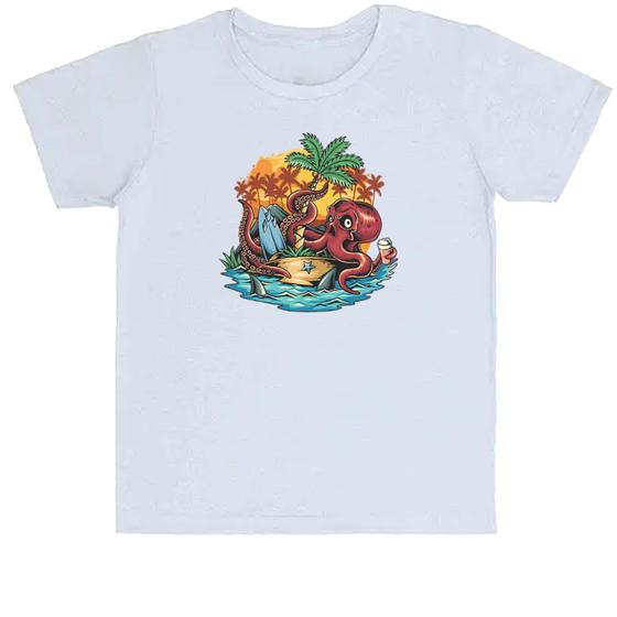 Imagem de Camiseta Infantil Polvo na ilha