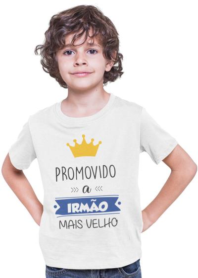 Imagem de Camiseta Infantil Promovido a Irmão Mais Velho Branca
