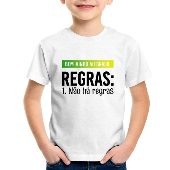 Imagem de Camiseta Infantil Regras: Não há regras - Foca na Moda