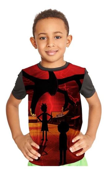 Imagem de Camiseta Infantil Rick And Morty Stranger Things Ref:610