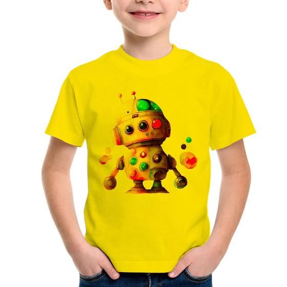 Imagem de Camiseta Infantil Robô Colorido - Foca na Moda