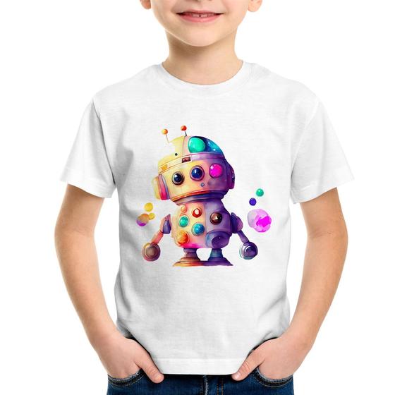 Imagem de Camiseta Infantil Robô Colorido - Foca na Moda