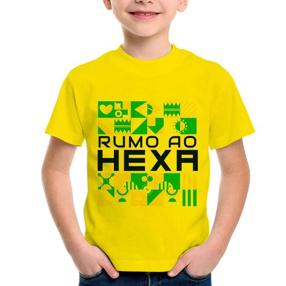 Imagem de Camiseta Infantil Rumo ao Hexa - Foca na Moda