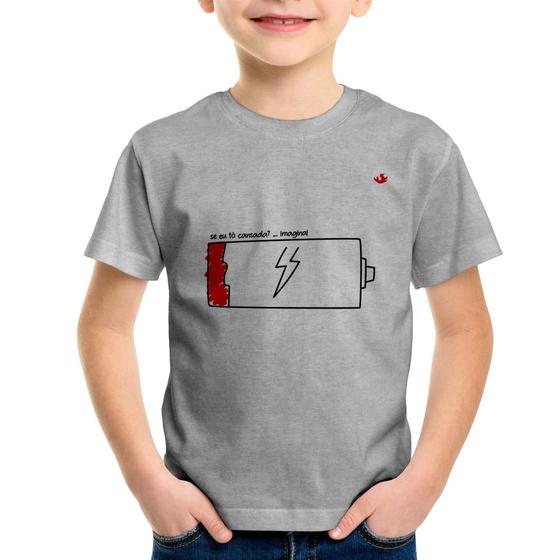 Imagem de Camiseta Infantil Se eu tô cansada - Foca na Moda