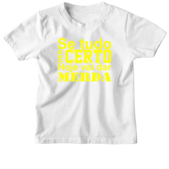 Imagem de Camiseta Infantil Se tudo der certo hoje Amarelo