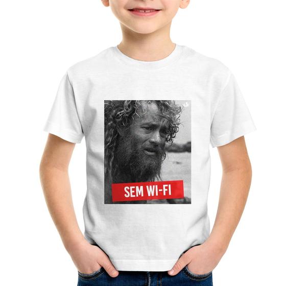 Imagem de Camiseta Infantil Sem Wi-Fi - Foca na Moda