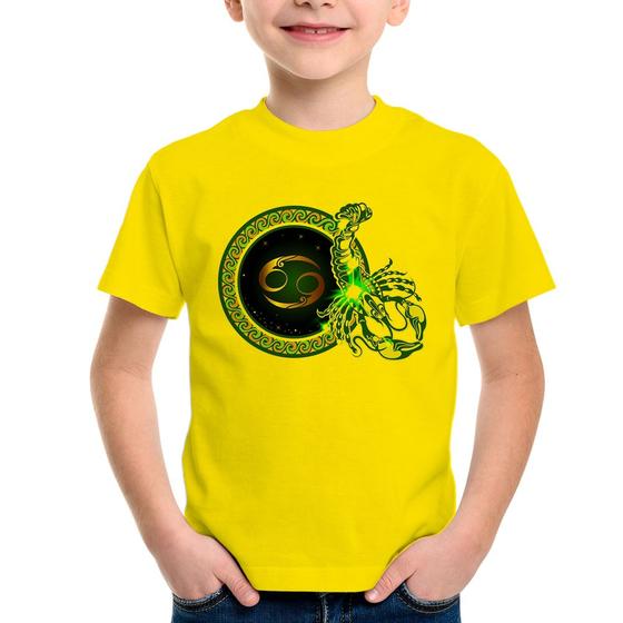 Imagem de Camiseta Infantil Signo Câncer Astrologia - Foca na Moda