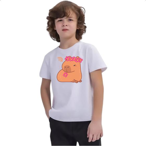 Imagem de Camiseta Infantil Signo Capivara Virgem